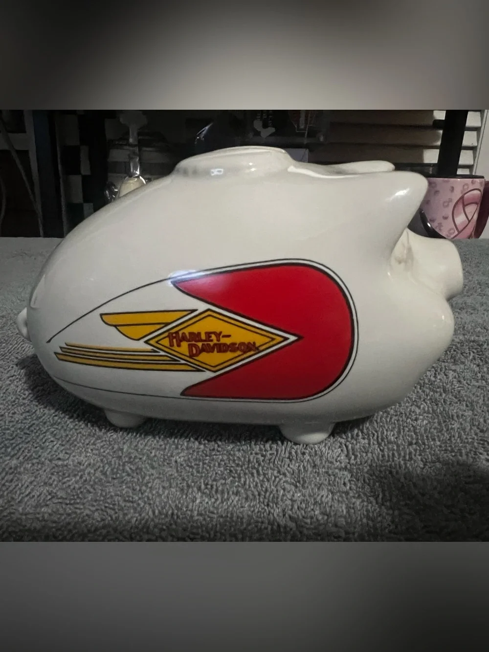 Harley-Davidson Ceramic Mini Hog Bank